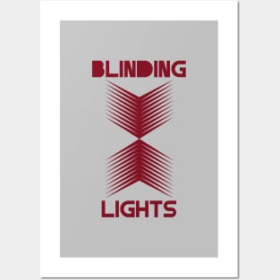 Blinding Lights, burgundy Posters and Art